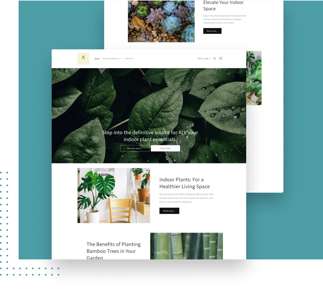 LeafyLoom- A web design and development project by DiversePixel